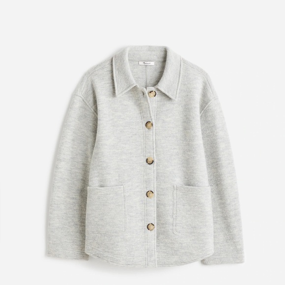 Madewell Boiled Merino Wool Sweater Shirt Jacket - Picture 1 of 7